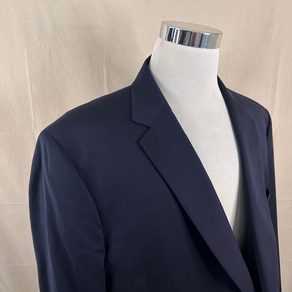 Jos. A. Bank 50L Sport Coat 100% Wool Navy Blue Two Button Vented Formal